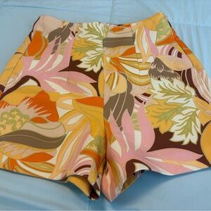 Zara Multicolor High Waist Women's Shorts